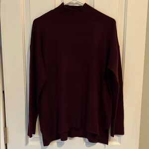 Chic Burgundy Long Sleeve Top